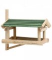 vidaXL Bird Feeder Solid Wood 35x29.5x21 cm