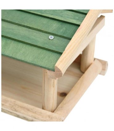 vidaXL Bird Feeder Solid Wood 35x29.5x21 cm