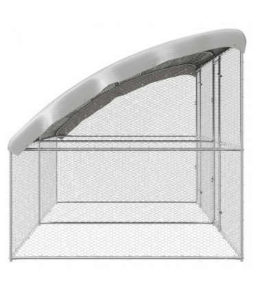 vidaXL Chicken Cage 2 pcs Silver 400 x 200 x 200 cm Galvanised Steel