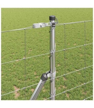 vidaXL Ground Fix Welded Wire Fence 25 x 1.2 m Galvanised Steel Silver