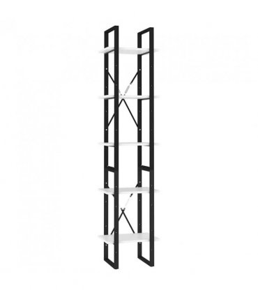 vidaXL 5-Tier Book Cabinet White 40x30x175 cm Engineered Wood