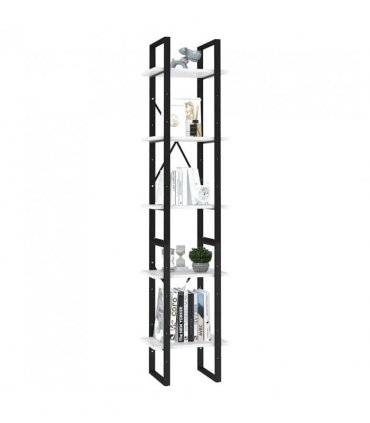 vidaXL 5-Tier Book Cabinet White 40x30x175 cm Engineered Wood