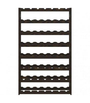 vidaXL Wine Rack for 56 Bottles Black Solid Wood Pine