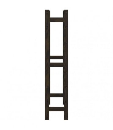 vidaXL Wine Rack for 56 Bottles Black Solid Wood Pine