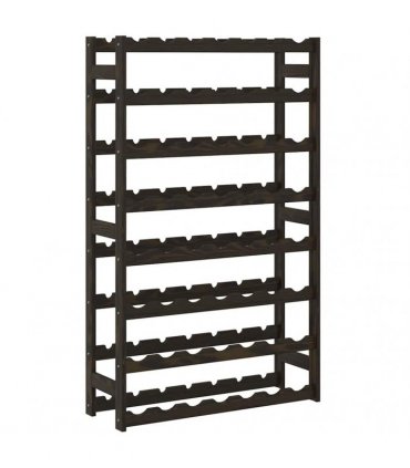 vidaXL Wine Rack for 56 Bottles Black Solid Wood Pine