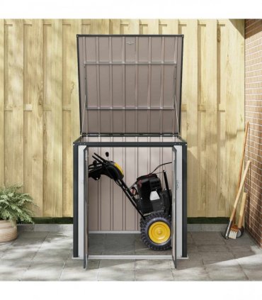 vidaXL Garden Storage Box Black 101.5 x 107 x 100 cm Steel