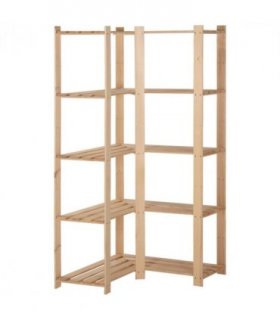 vidaXL 5-Tier Storage Corner Rack 82.5x82.5x170 cm Solid Pinewood