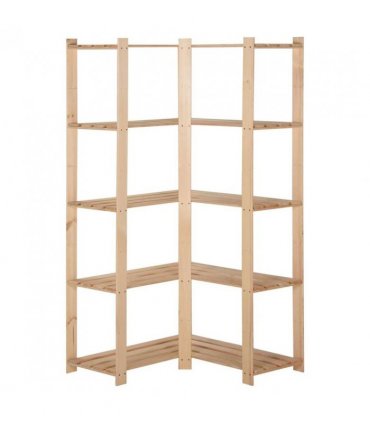vidaXL 5-Tier Storage Corner Rack 82.5x82.5x170 cm Solid Pinewood
