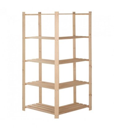 vidaXL 5-Tier Storage Corner Rack 82.5x82.5x170 cm Solid Pinewood