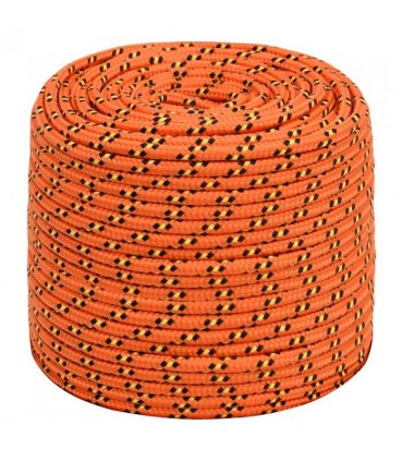 vidaXL Boat Rope Orange 10 mm 250 m Polypropylene