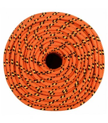 vidaXL Boat Rope Orange 10 mm 250 m Polypropylene