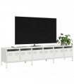 vidaXL TV Cabinet White 202x39x43.5 cm Cold-rolled Steel