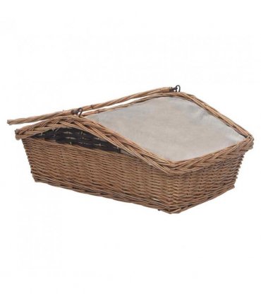 vidaXL Firewood Basket with Handle 61.5x46.5x58 cm Brown Willow