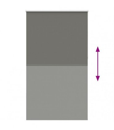 vidaXL Roller Blind Blackout Grey 140x210 cm Fabric Width 136.6 cm Polyester