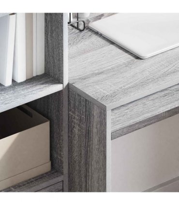 vidaXL Desk with Drawer 2 pcs Grey Sonoma