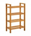 vidaXL Shoe Rack with 4 Shelves 50x27x80 cm Solid Oak Wood