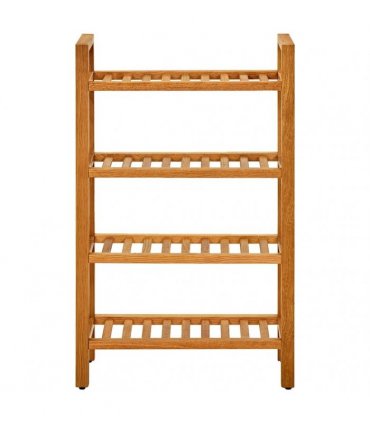 vidaXL Shoe Rack with 4 Shelves 50x27x80 cm Solid Oak Wood