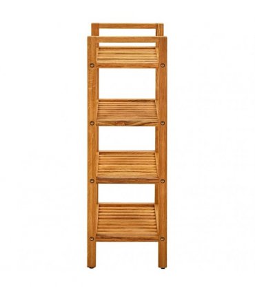 vidaXL Shoe Rack with 4 Shelves 50x27x80 cm Solid Oak Wood