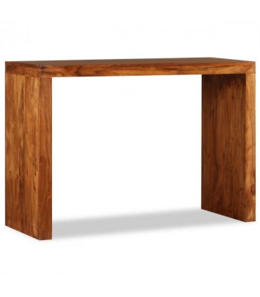 vidaXL Console Table Solid Wood with Honey Finish 110x40x76 cm