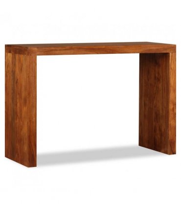 vidaXL Console Table Solid Wood with Honey Finish 110x40x76 cm