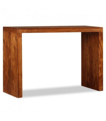 vidaXL Console Table Solid Wood with Honey Finish 110x40x76 cm