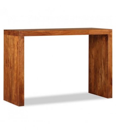 vidaXL Console Table Solid Wood with Honey Finish 110x40x76 cm