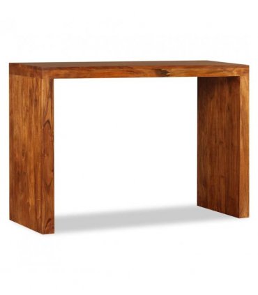 vidaXL Console Table Solid Wood with Honey Finish 110x40x76 cm