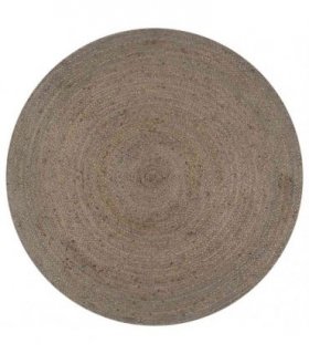 vidaXL Handmade Rug Jute Round 90 cm Grey
