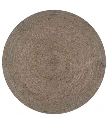 vidaXL Handmade Rug Jute Round 90 cm Grey