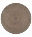 vidaXL Handmade Rug Jute Round 90 cm Grey