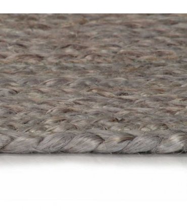 vidaXL Handmade Rug Jute Round 90 cm Grey