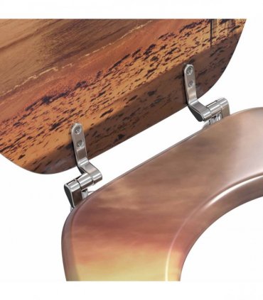 vidaXL Soft-Close Toilet Seat Orange 44 x 38 cm MDF board