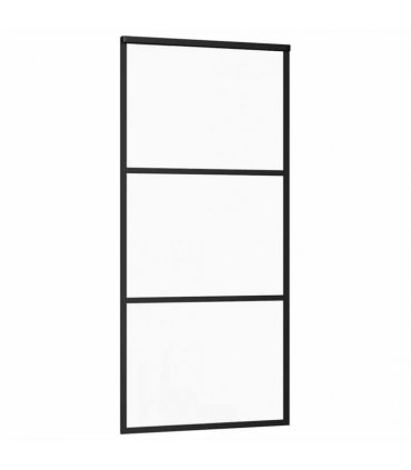vidaXL Sliding Door with Hardware Set 76x205 cm ESG Glass&Aluminium