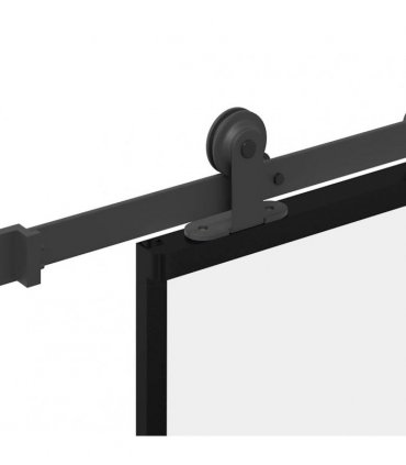 vidaXL Sliding Door with Hardware Set 76x205 cm ESG Glass&Aluminium