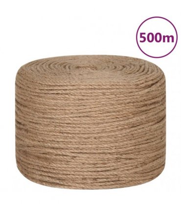 vidaXL Jute Rope 500 m Long 4 mm Thick