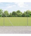 vidaXL Welded Wire Fence with Concrete Base 25 x 1.6 m Silver Mesh