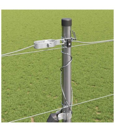 vidaXL Welded Wire Fence with Concrete Base 25 x 1.6 m Silver Mesh