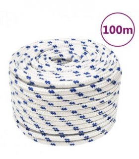vidaXL Boat Rope White 14 mm 100 m Polypropylene