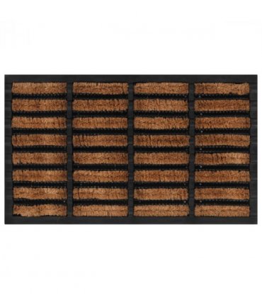 vidaXL Door Mat Rectangular 45x75 cm Rubber and Coir