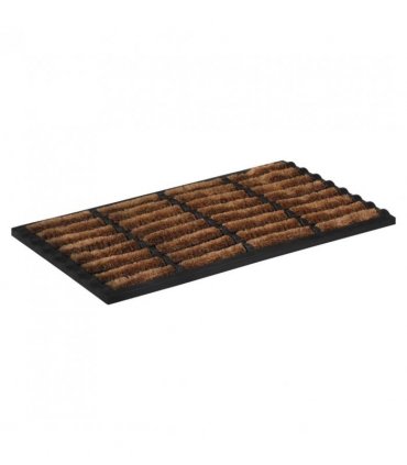 vidaXL Door Mat Rectangular 45x75 cm Rubber and Coir