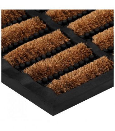vidaXL Door Mat Rectangular 45x75 cm Rubber and Coir