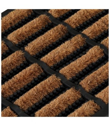vidaXL Door Mat Rectangular 45x75 cm Rubber and Coir