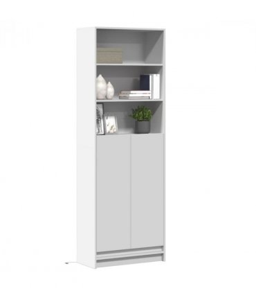 vidaXL Highboard with LED White 69x32.5x200 cm Engineered Wood