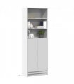 vidaXL Highboard with LED White 69x32.5x200 cm Engineered Wood