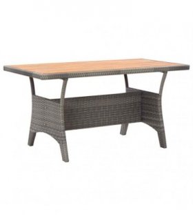 vidaXL Garden Table Grey 120x70x66 cm Solid Acacia Wood