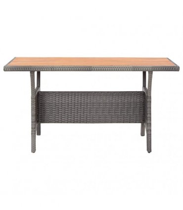 vidaXL Garden Table Grey 120x70x66 cm Solid Acacia Wood