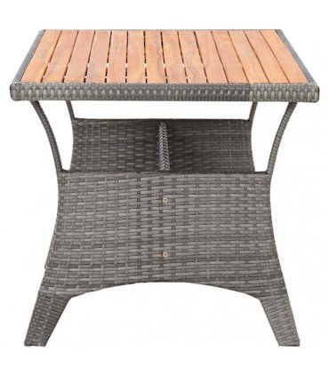 vidaXL Garden Table Grey 120x70x66 cm Solid Acacia Wood