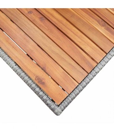 vidaXL Garden Table Grey 120x70x66 cm Solid Acacia Wood