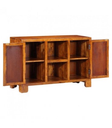 vidaXL Sideboard Multicolour 90x35x60 Solid Wood Acacia