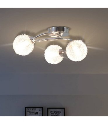 vidaXL Ceiling Lamp with 3 LED Bulbs G9 120 W